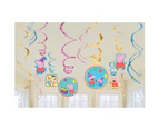 Peppa Pig Hanging Swirls With Cutouts Pack of 12