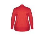 Beme 3/4 Sleeve Short Cardi   - Womens Plus Size Curvy - RED