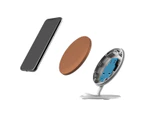 QI Wireless Charger For iPhone 13/12 Samsung Galaxy S22/S22+/S22 Ultra, Brown