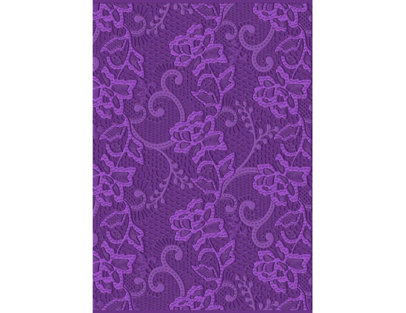 Crafter's Companion 3D Embossing Folder 5X7 Chantilly Lace