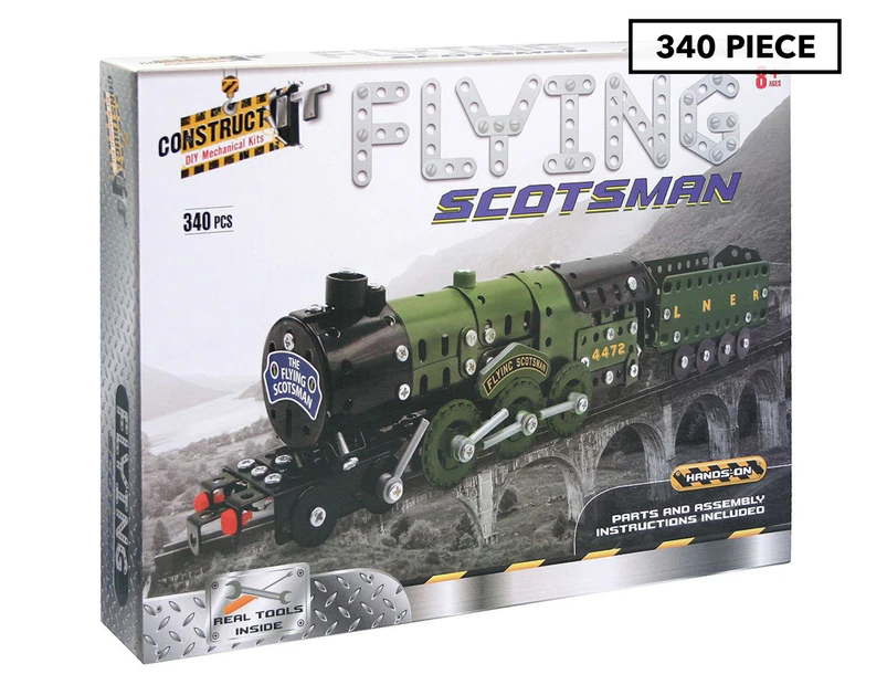 Construct-It 340-Piece Flying Scotsman Train Mechanical Building Kit