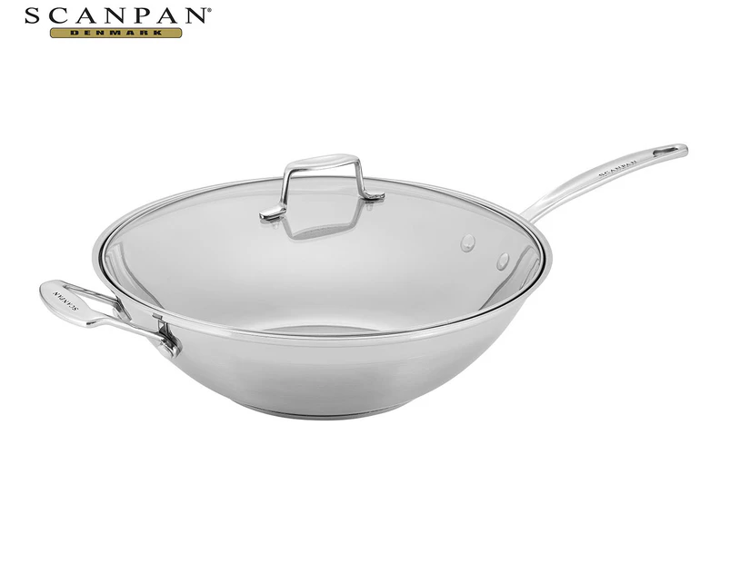 Scanpan 32cm Stainless Steel Impact Covered Wok w/ Lid