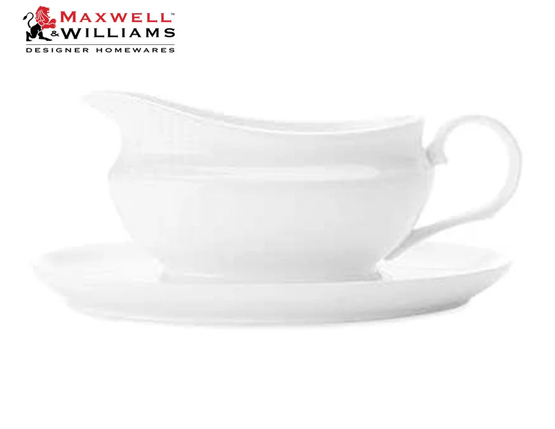 Maxwell & Williams White Basics Gravy Boat & Saucer Set
