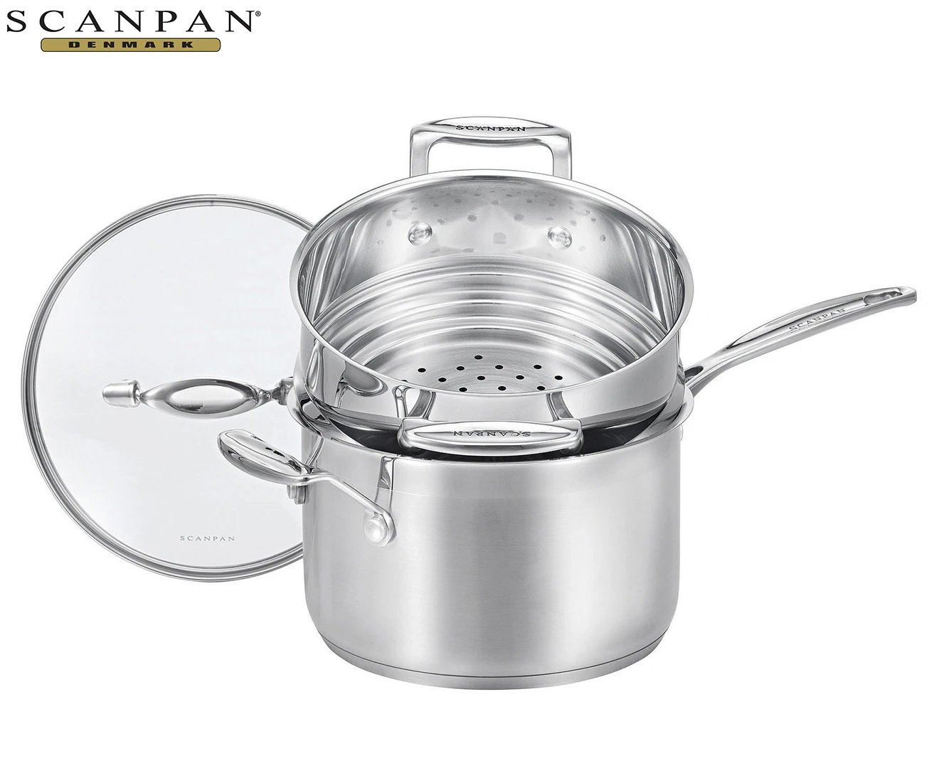 BUGATTI Italian kitchen casserole in 18/10 stainless steel with