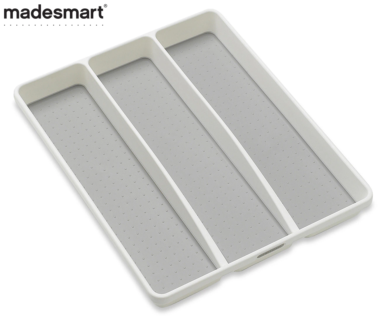 Madesmart 3-Compartment Utensil Tray - White