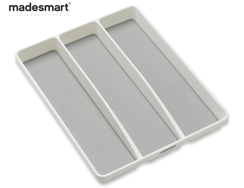 Madesmart 3-Compartment Utensil Tray - White