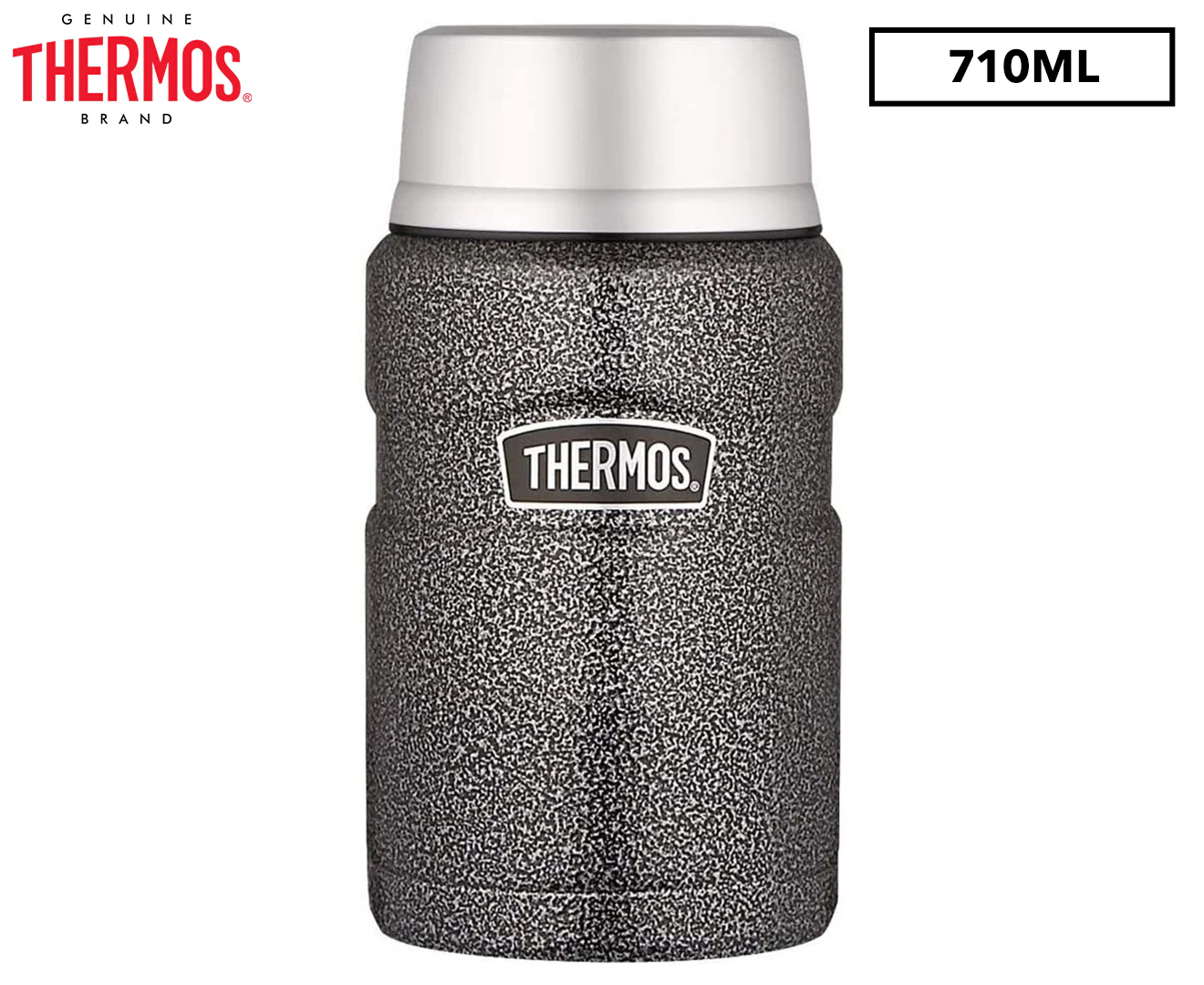 Thermos Stainless Steel King Vacuum Insulated Durable Food Jar Hammertone 710ml