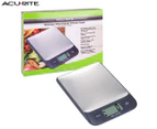 Acurite Stainless Steel Digital Kitchen Scale 1G/5Kg Accurate Black