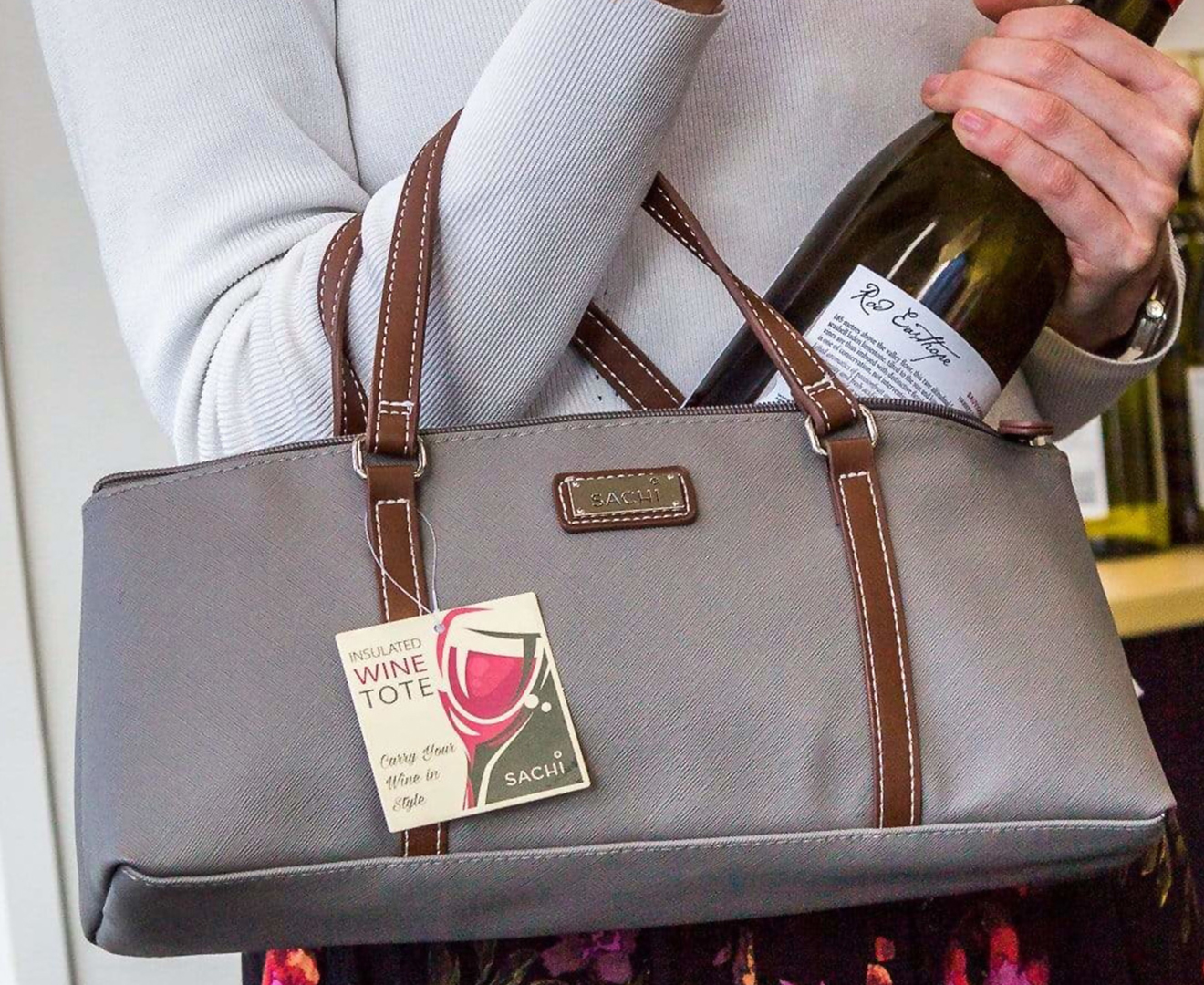 insulated wine handbag