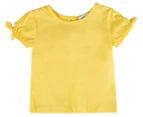 Flapdoodles Baby Fundamentals Tee / T-Shirt / Tshirt 2-Pack - Yellow/White/Glitter Yellow