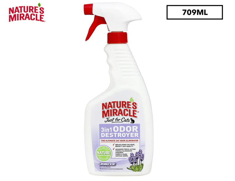Nature's Miracle Just For Cats 3-in-1 Odour Destroyer Lavender 709mL