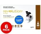 6pk Revolution Flea, Heartworm & Ear Mite Treatment For Dogs 5-10kg + Bonus Canex Intestinal Wormer 1