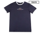 Rusty Kids' Middle Ringer Tee / T-Shirt / Tshirt - Navy
