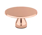 30 cm (12-inch) Round Modern Cake Stand | Rose Gold Plated | Le Gala Collection CS314JRX