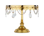 25 cm (10-inch) Crystal-Draped Cake Stand | Gold Plated | Le Gala Collection CS310SGX