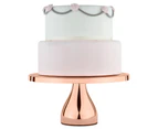 30 cm (12-inch) Round Modern Cake Stand | Rose Gold Plated | Le Gala Collection CS314JRX