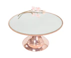 35cm (14 inch) Rose Gold Plated Mirror top with Rope Design  Flat top Alyssa collection