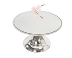 25cm (10 inch)  Silver Plated Mirror top with Rope Design  Flat top Alyssa collection CSR25SX