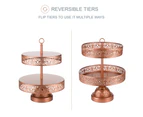 2-Tier Reversible Cupcake Stand | Rose Gold | Victoria Collection CS304VR