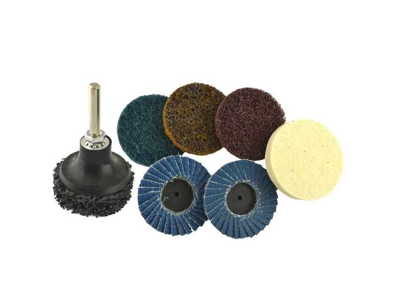 AB Tools 9pc Sanding & Prepping 2" Pads Buffer Buffing Stripping Flap Discs Rotary TE880
