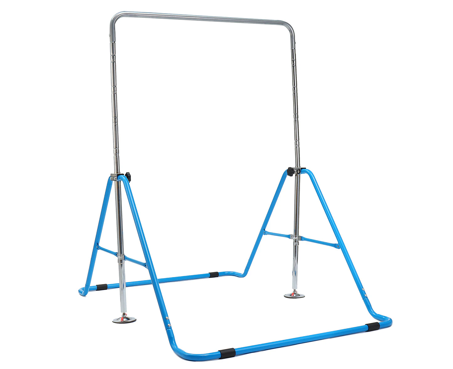 Blue Adjustable Horizontal Training Bar Gymnastics Pull Up Fitness Exercise Stand Equipment