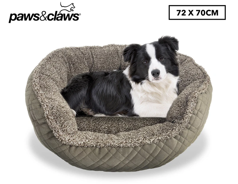 Paws & Claws 72x70cm Sorrento Walled Pet Bed - Granite