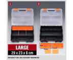 4Pc-In-One Tool Box Parts Organizer Plastic Storage Compartments With Dividers