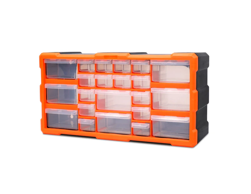22 Drawers Storage Cabinet Tool Box Bin Part Organizer Chest Plastic Divider