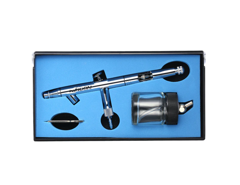 KKmoon Siphon Feed Dual-Action Airbrush Kit Set for Art Craft Painting Auto Paint Hobby Air Brush Nail 0.5mm 22cc