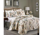 King And Super King Size Bed Luxury 100% Cotton Coverlet / Bedspread Set Comforter Quilt Throw 250x270cm Bird