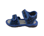 Grosby Stefan Boys Sandals Adjustable Velcro Straps Surf Sandal - Blue