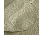 Queen King Super King Size Bed Embossed Coverlet Bedspread Set Comforter Quilt Charcoal