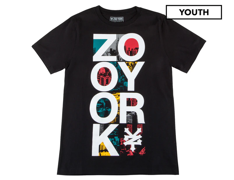 Zoo York Boys' NY One Tee / T-Shirt / Tshirt - Black