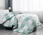 Gioia Casa Oliver Printed All Seasons Cloud-Like Single Bed Quilt - Green/White