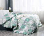 Gioia Casa Oliver Printed All Seasons Cloud-Like Queen Bed Quilt - Green/White