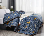 Gioia Casa Madison Printed All Seasons Cloud-Like Double Bed Quilt - Navy