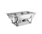 Emajin 9L Bain Marie Bow Chafing Dish 3Lx3 Stainless Steel Food Buffet Warmer