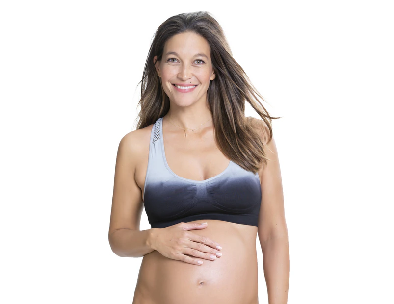 Charley M Reble Active Maternity Crop by Cake Maternity - Grey
