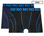 Rio Boys' Active Trunk 2-Pack - Navy/Black