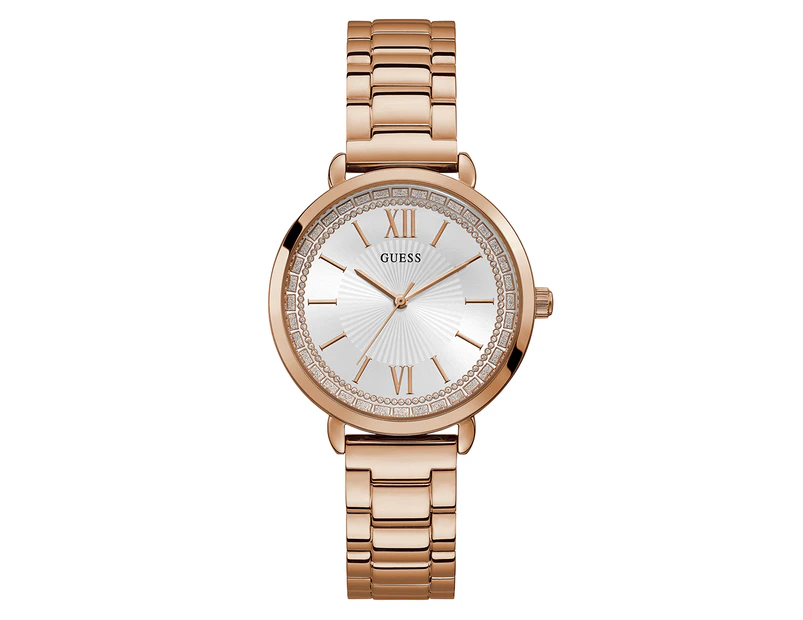 GUESS Women's 38mm Posh Stainless Steel Watch - Rose Gold
