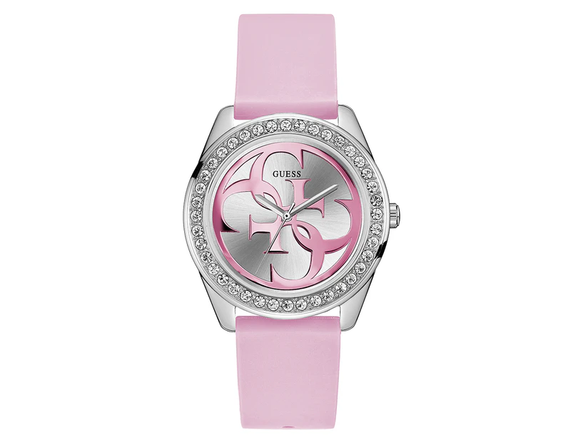 GUESS Women's 40mm G Twist Silicone Watch - Light Pink