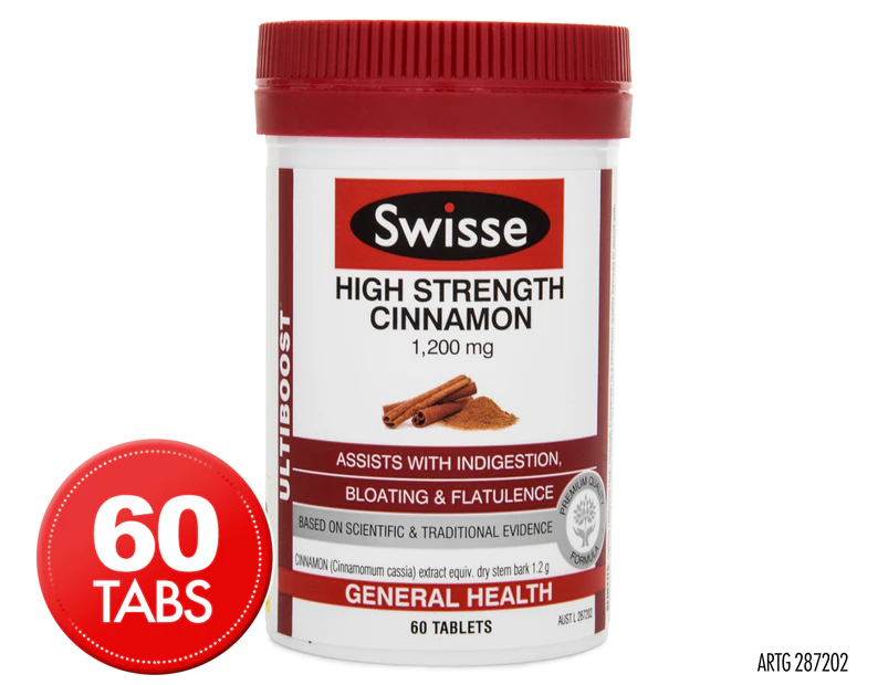 Swisse Ultiboost High Strength Cinnamon 1200mg 60 Tabs