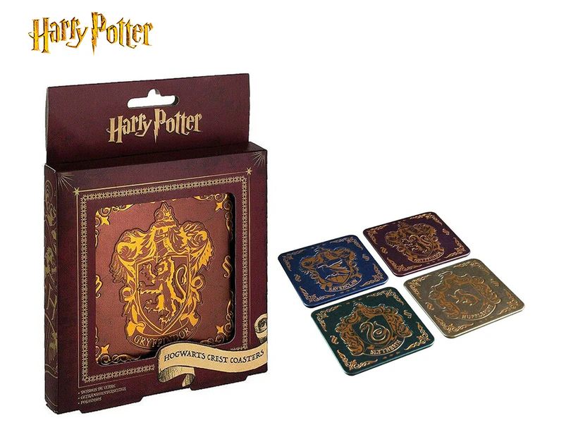 Set of 4 Harry Potter Hogwarts Crest Coasters