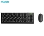 Rapoo X120Pro Optical Mouse & Keyboard Combo - Black 1