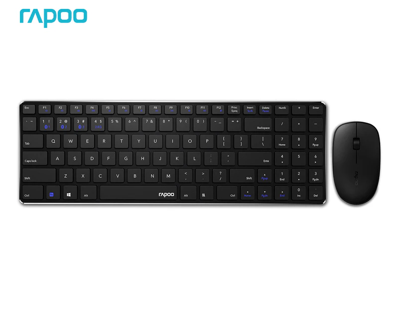 Rapoo 9300M Wireless Multi-Mode Keyboard & Mouse Combo - Black