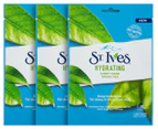 3 x St. Ives Hydrating Sheet Mask Green Tea