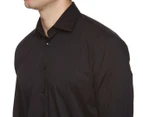 Calvin Klein Men's Slim Fit Long Sleeve Shirt - Black