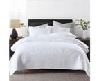 Luxury 100% Cotton Embroidery Coverlet / Bedspread Set Comforter Quilt  for Queen King Size bed 230x250cm Bella White 1