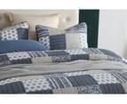 Queen King Size Bed Luxury 100% Cotton Coverlet / Bedspread Set Comforter Patchwork Quilt 230x250cm Black Forest 2