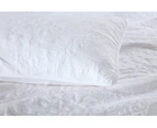 Luxury 100% Cotton Embroidery Coverlet / Bedspread Set Comforter Quilt  for Queen King Size bed 230x250cm Bella White